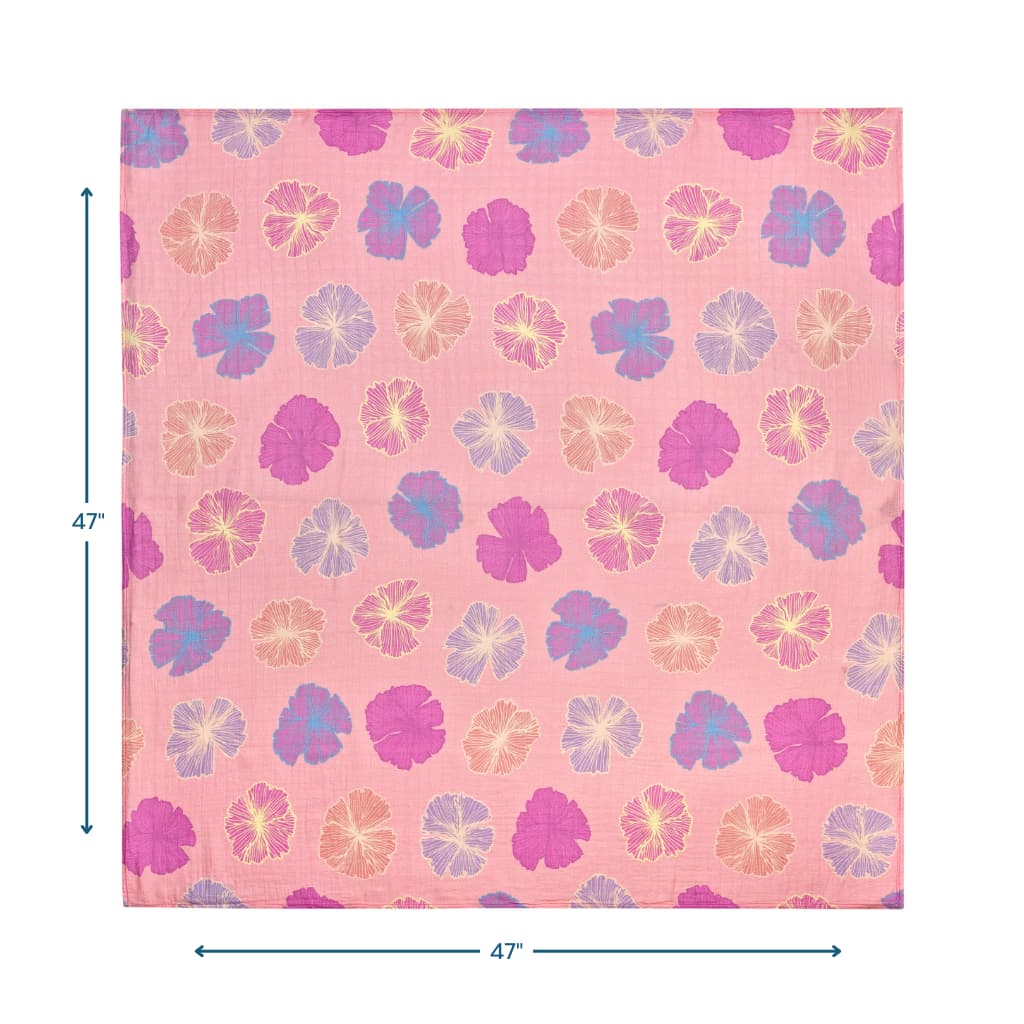 Seaflower Muslin Swaddle Blanket