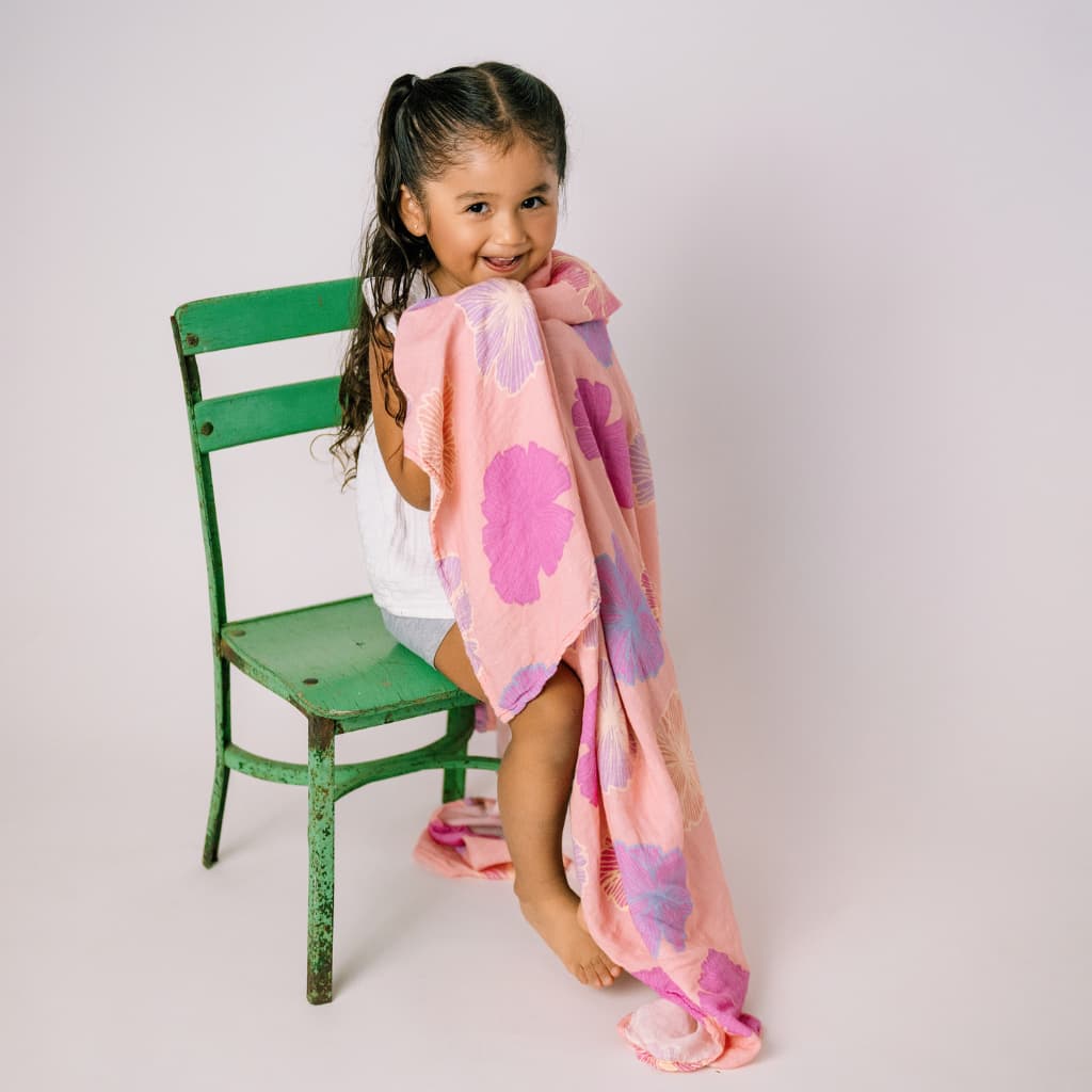 Seaflower Muslin Swaddle Blanket