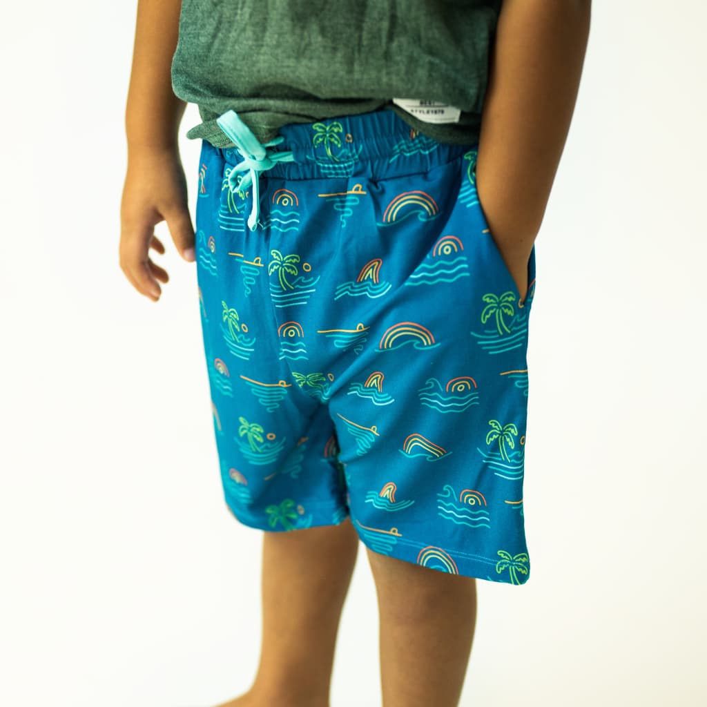 Tropical Daydream Bamboo Drawstring Shorts