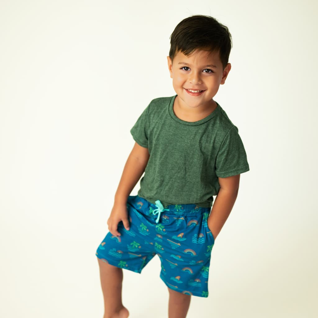 Tropical Daydream Bamboo Drawstring Shorts