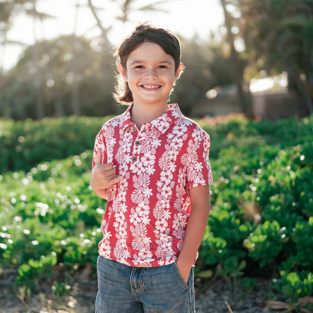 Vintage Aloha Bamboo Polo Shirt