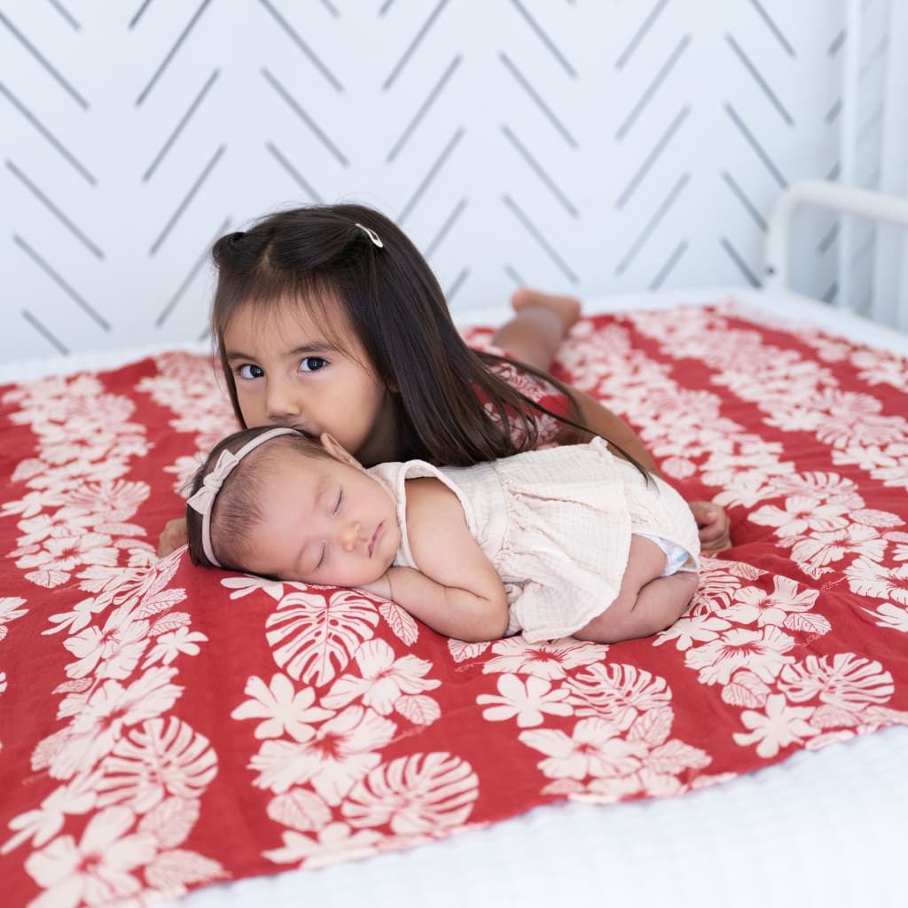 Vintage Aloha Muslin Swaddle Blanket