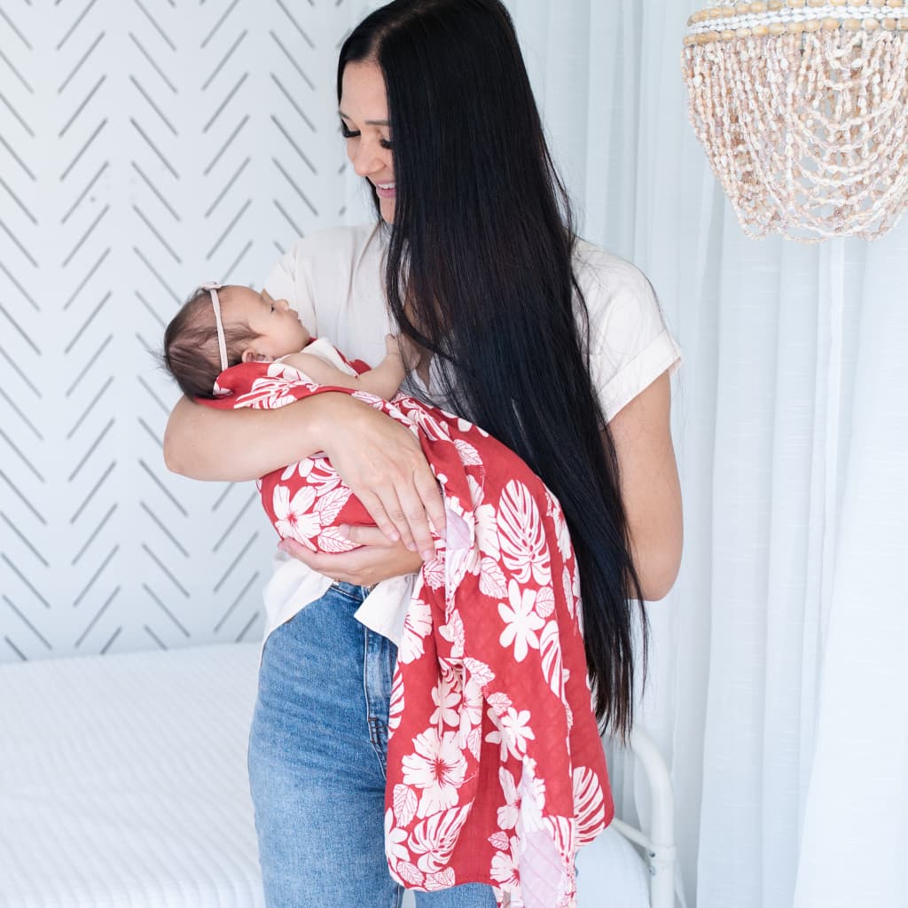 Vintage Aloha Muslin Swaddle Blanket