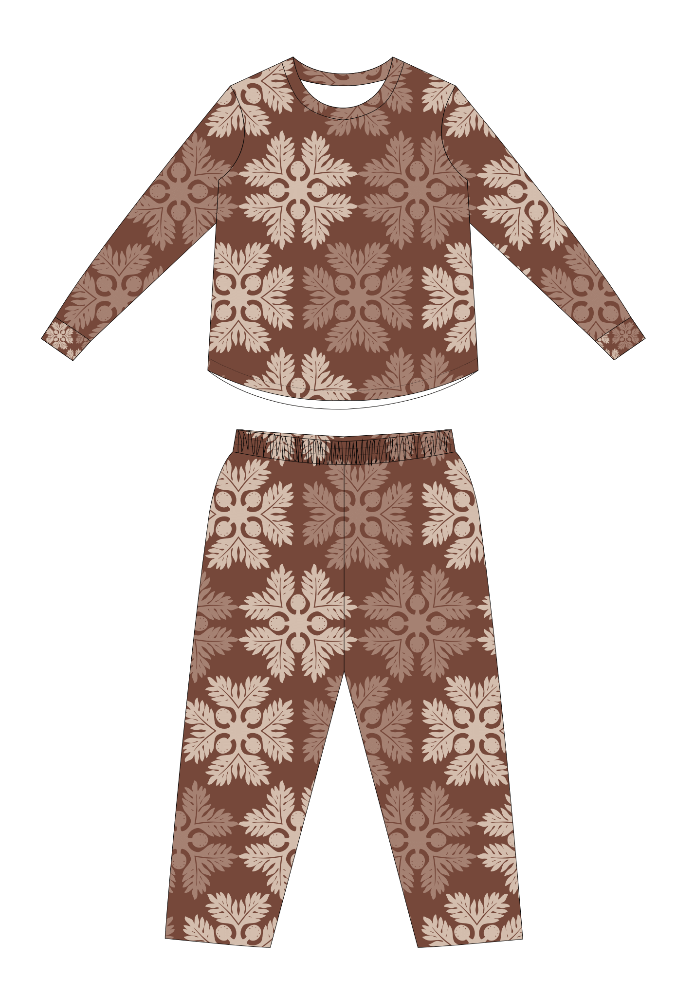 ʻUlu Spice Women's Long Bamboo Pajamas