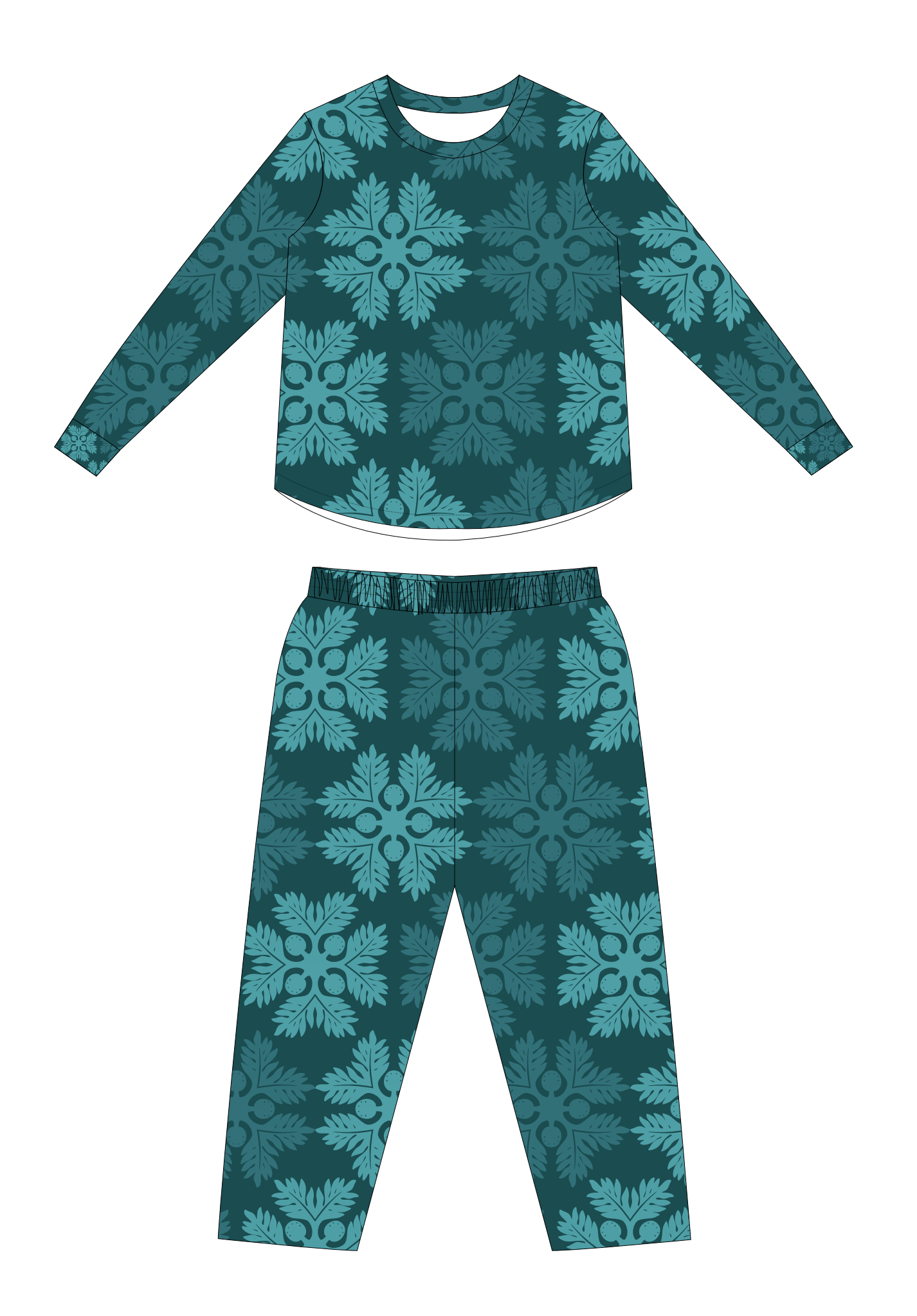 ʻUlu Grove Women's Long Bamboo Pajamas