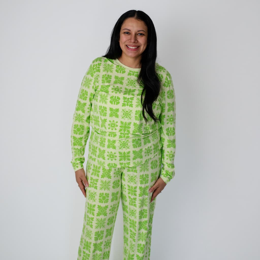 Napuanani in Pakalana Women's Long Bamboo Pajamas