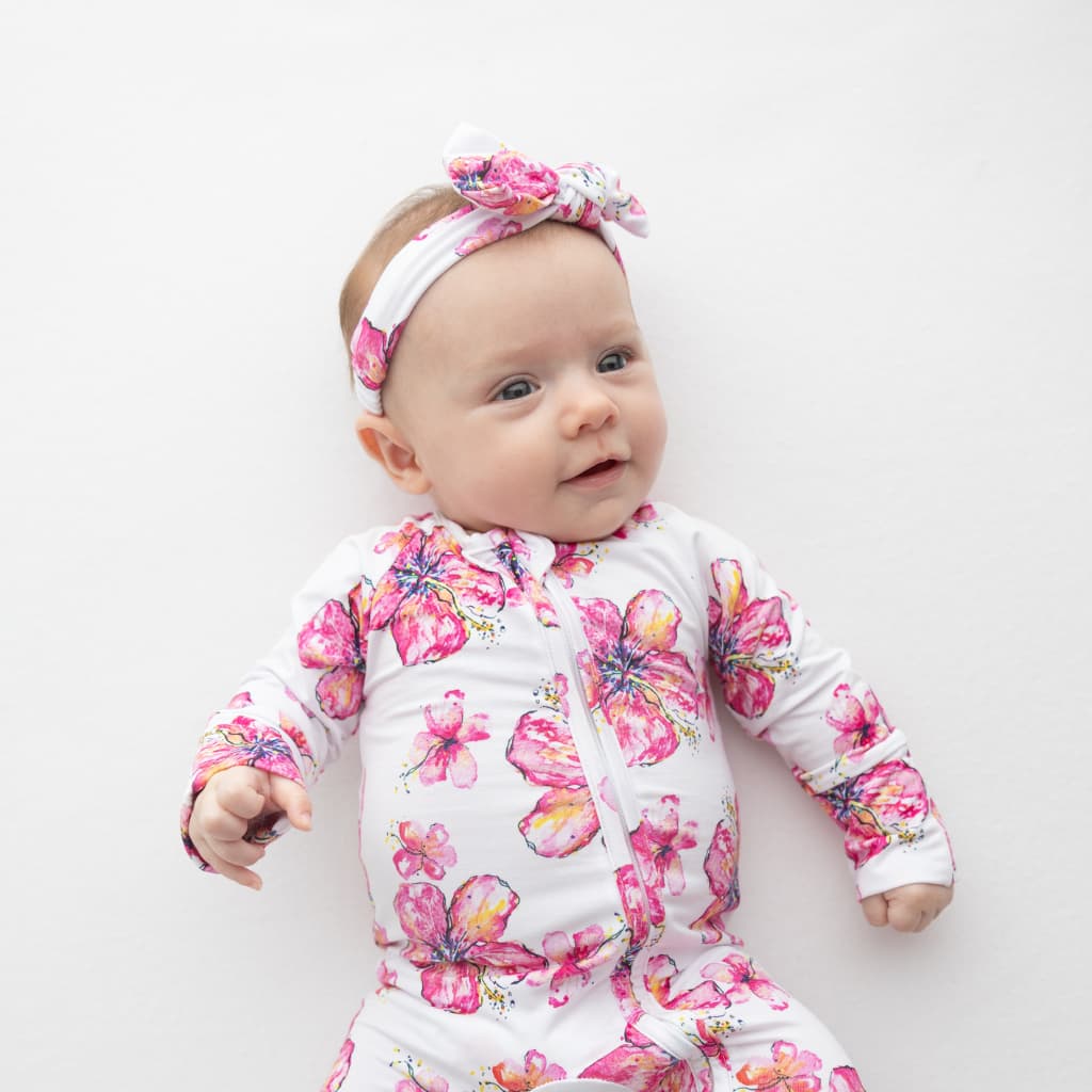 Hibiscus Kiss Bamboo Bow Headband