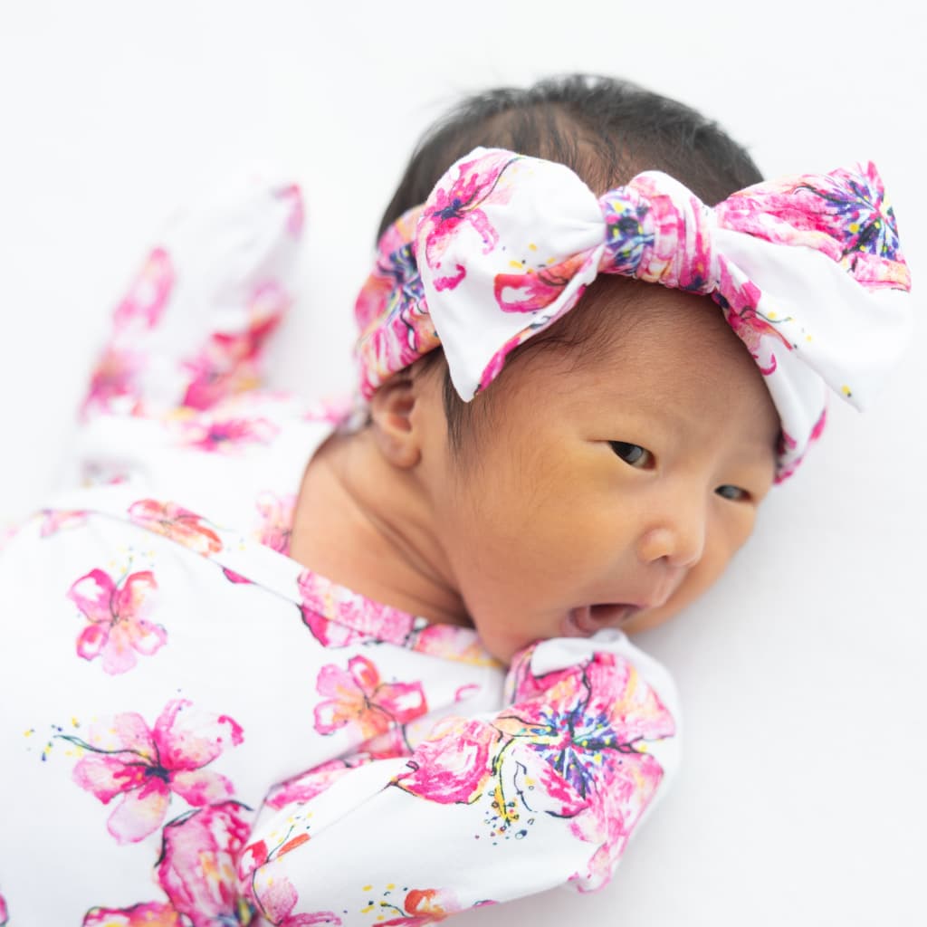 Hibiscus Kiss Bamboo Bow Headband