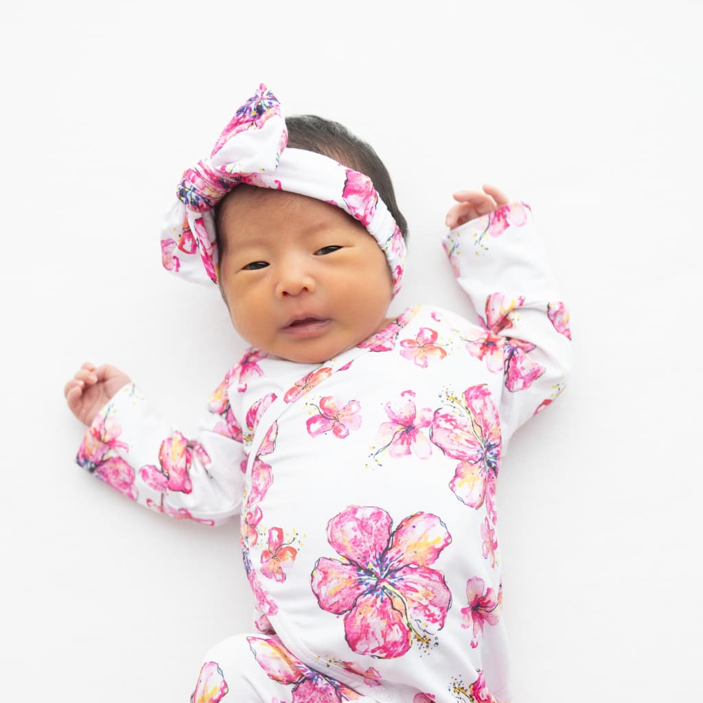 Hibiscus Kiss Bamboo Bow Headband