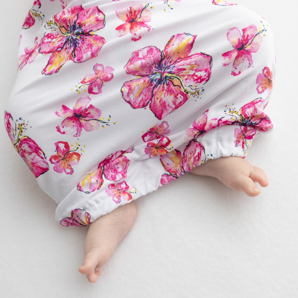 Hibiscus Kiss Bamboo Layette Gown