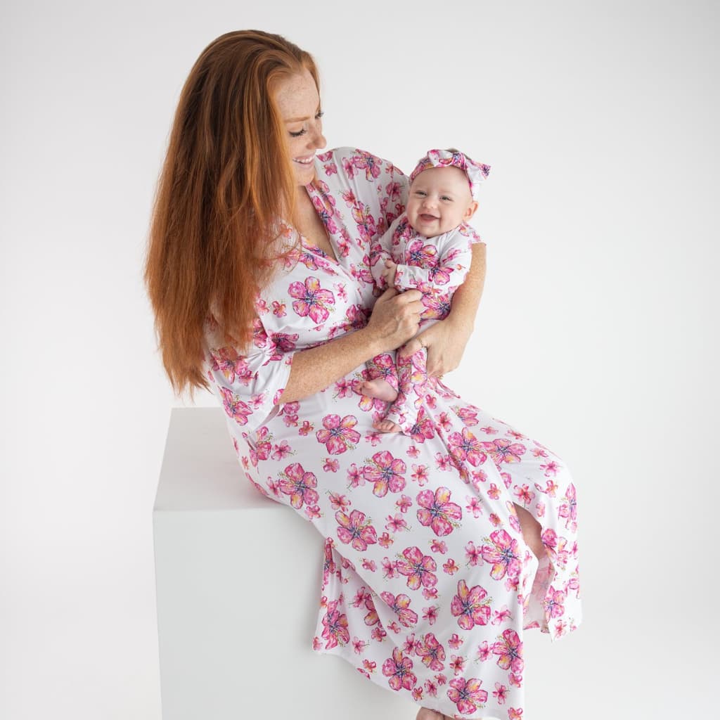 Hibiscus Kiss Bamboo Mama Robe