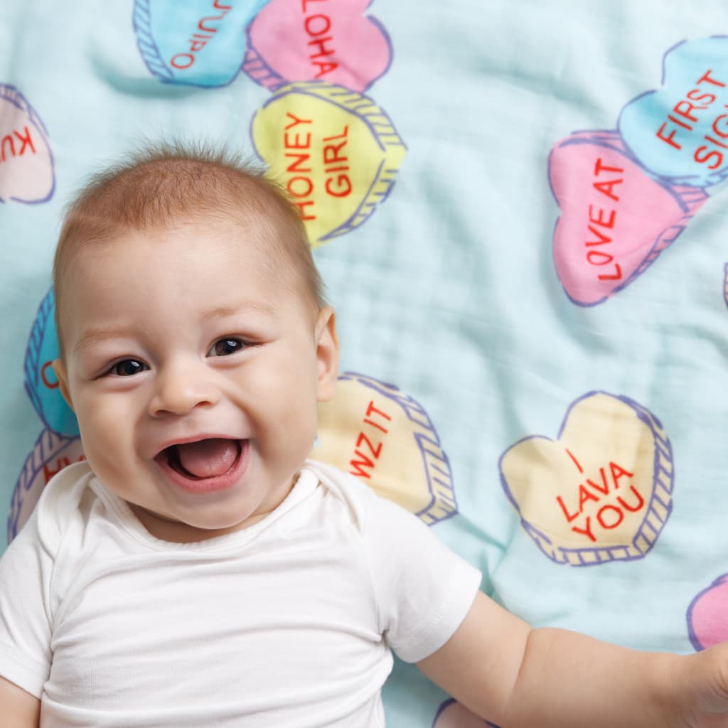 I Lava You Muslin Swaddle Blanket