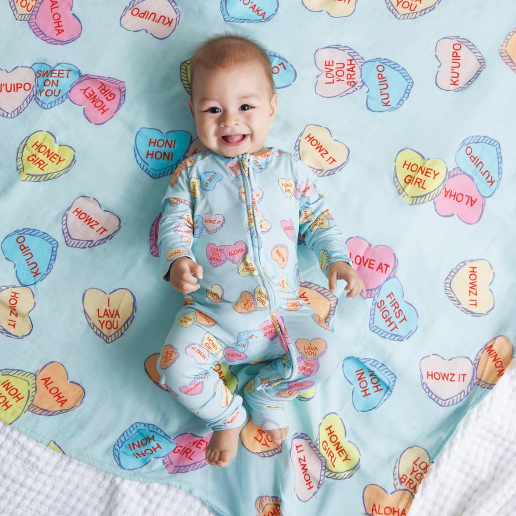 I Lava You Muslin Swaddle Blanket