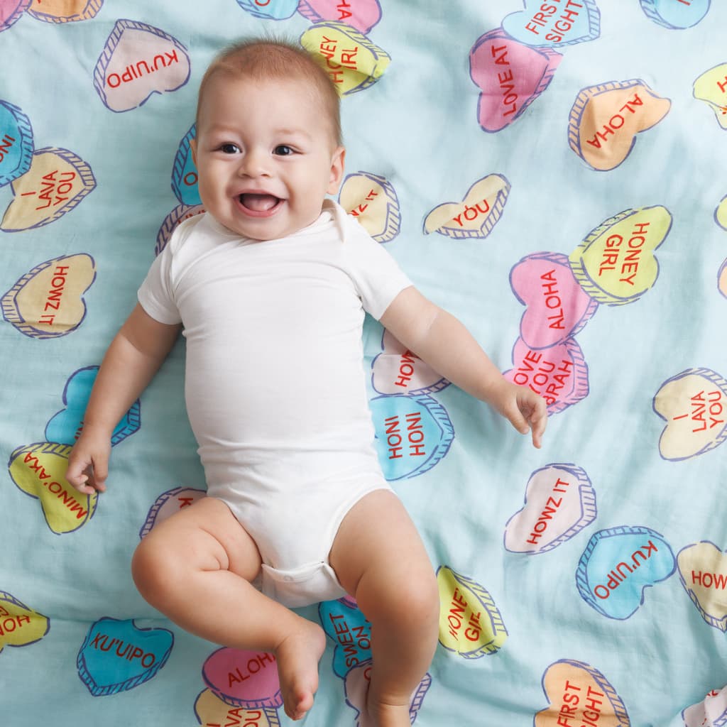 I Lava You Muslin Swaddle Blanket