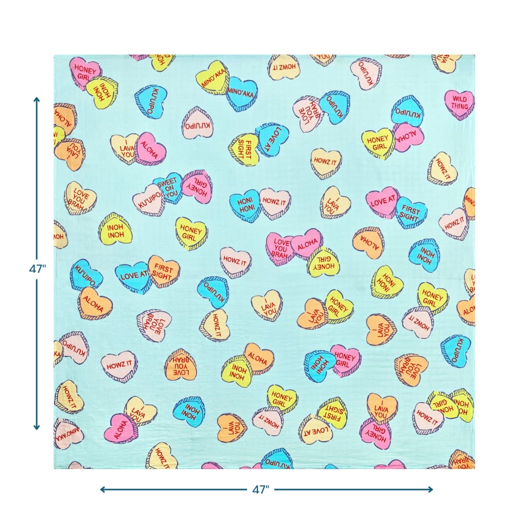 I Lava You Muslin Swaddle Blanket