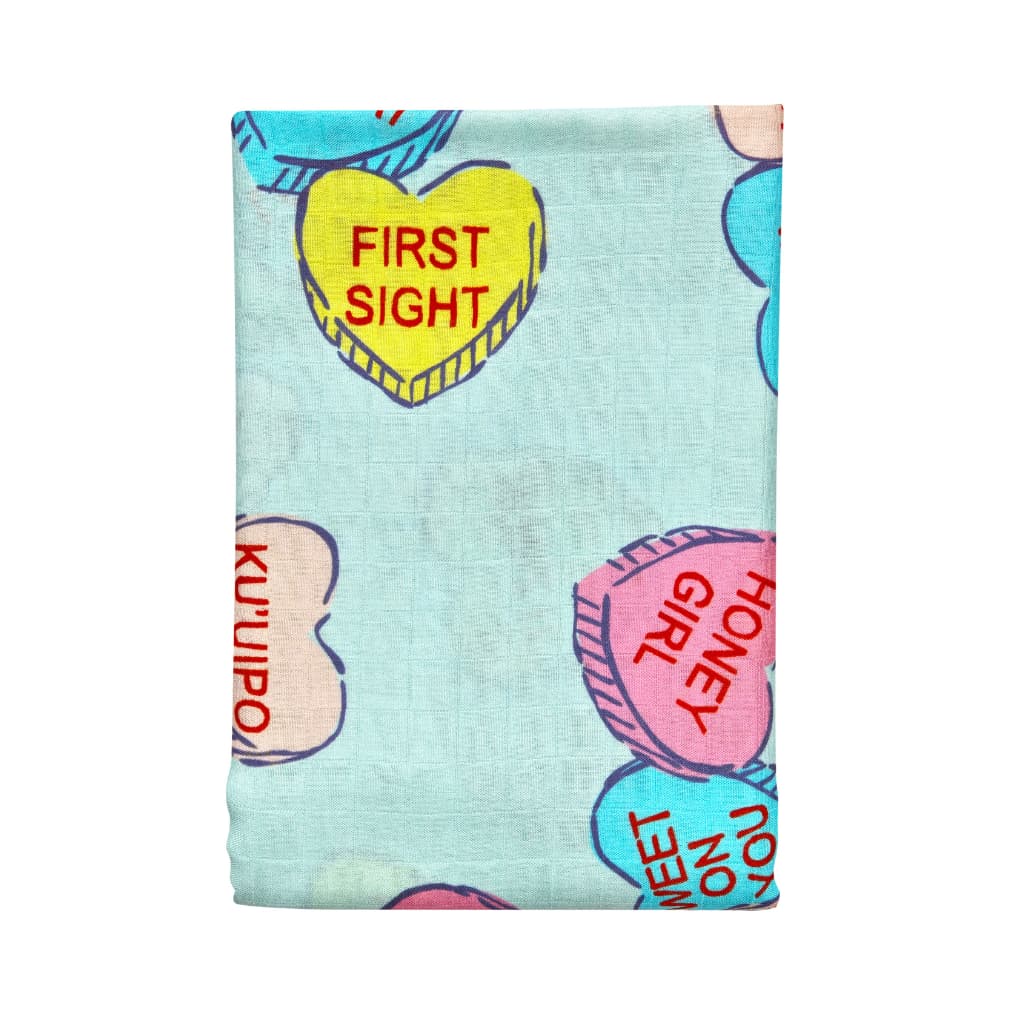 I Lava You Muslin Swaddle Blanket