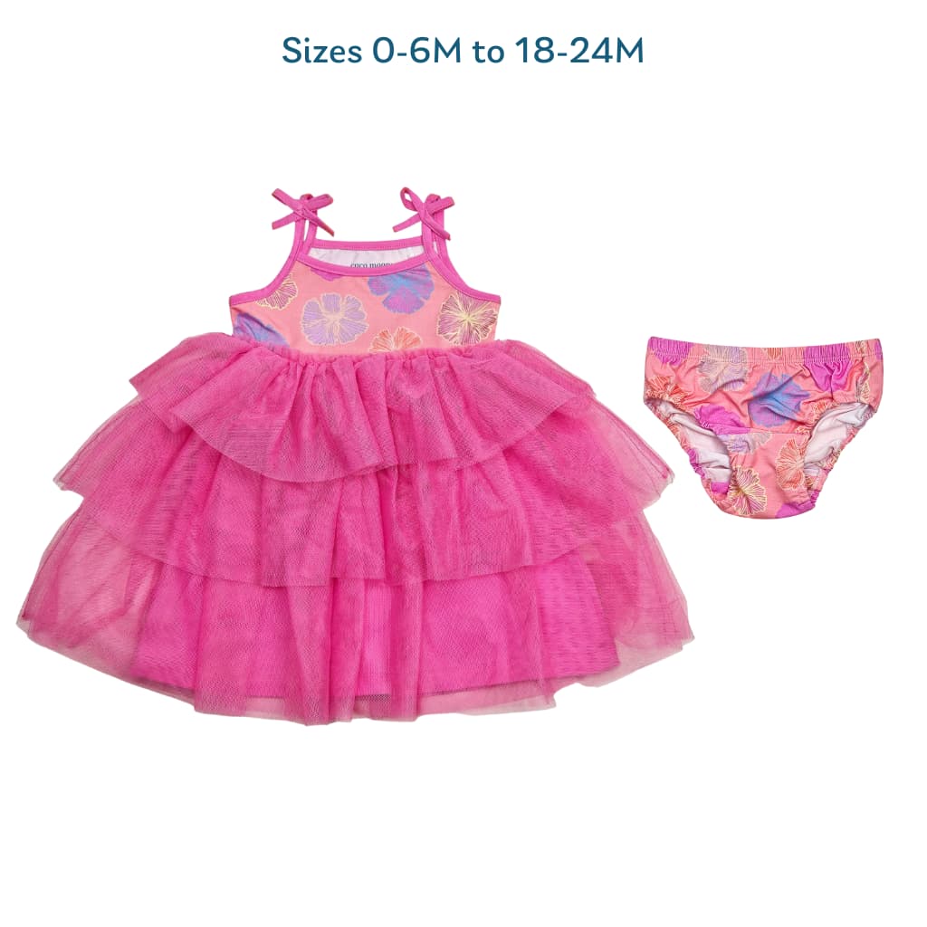 Seaflower Spaghetti Strap Tutu Dress