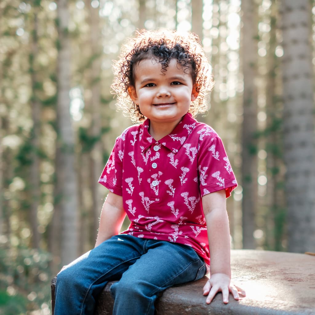 ʻŌhiʻa Lehua Bamboo Polo Shirt