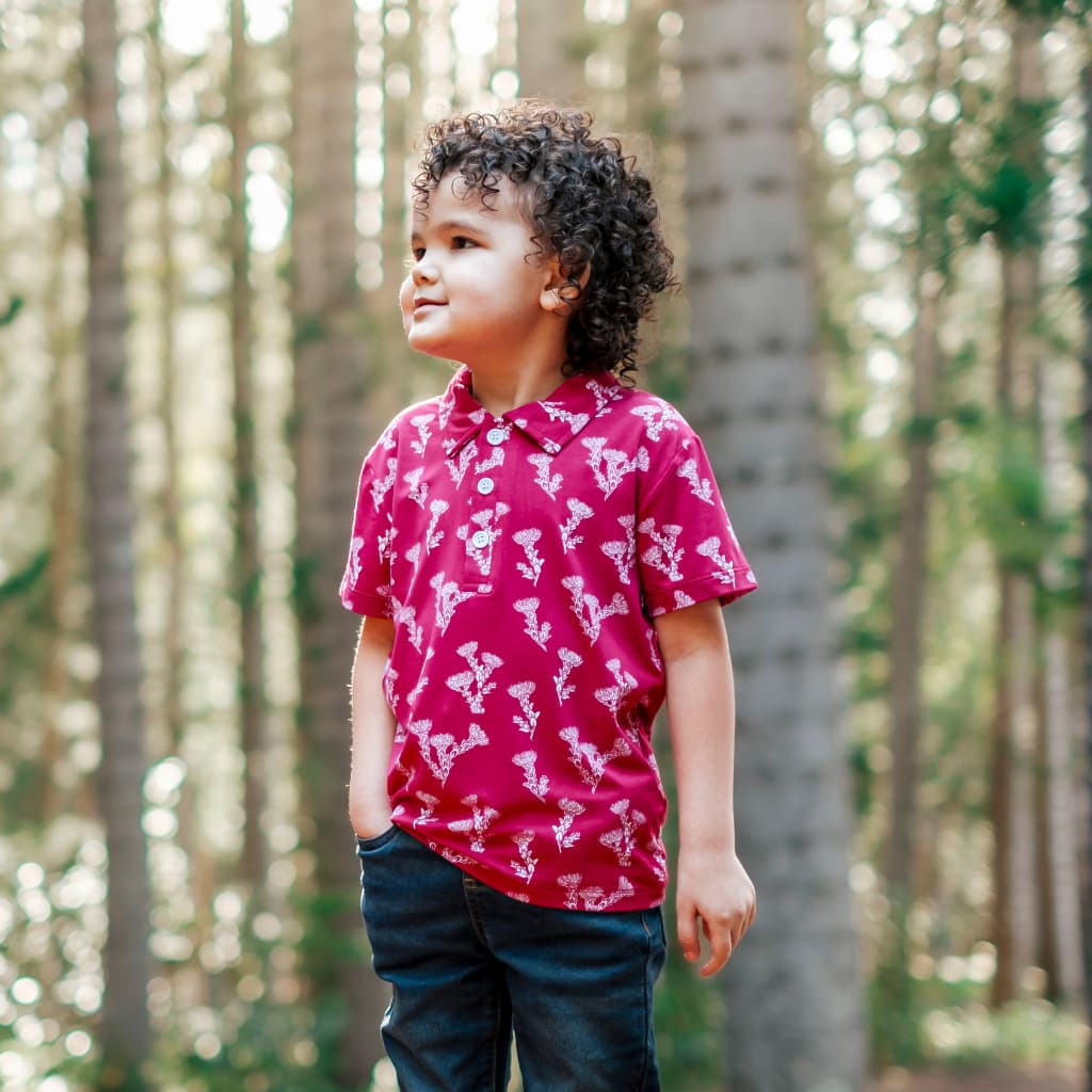 ʻŌhiʻa Lehua Bamboo Polo Shirt