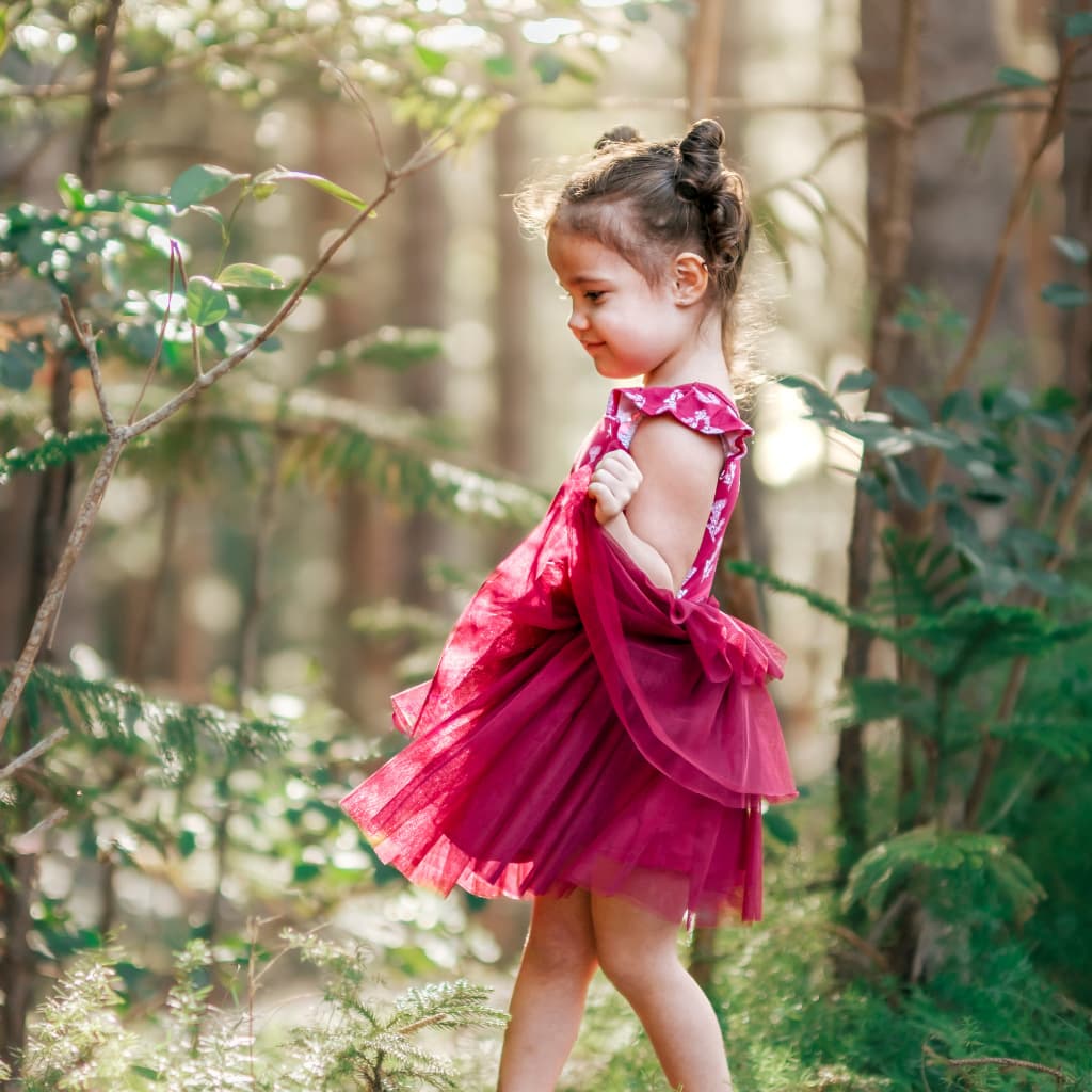 ʻŌhiʻa Lehua Flutter Sleeve Tutu Dress