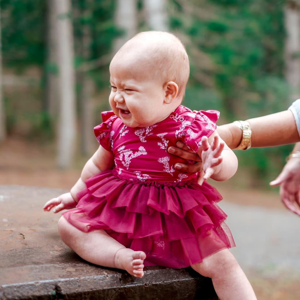 ʻŌhiʻa Lehua Flutter Sleeve Tutu Onesie