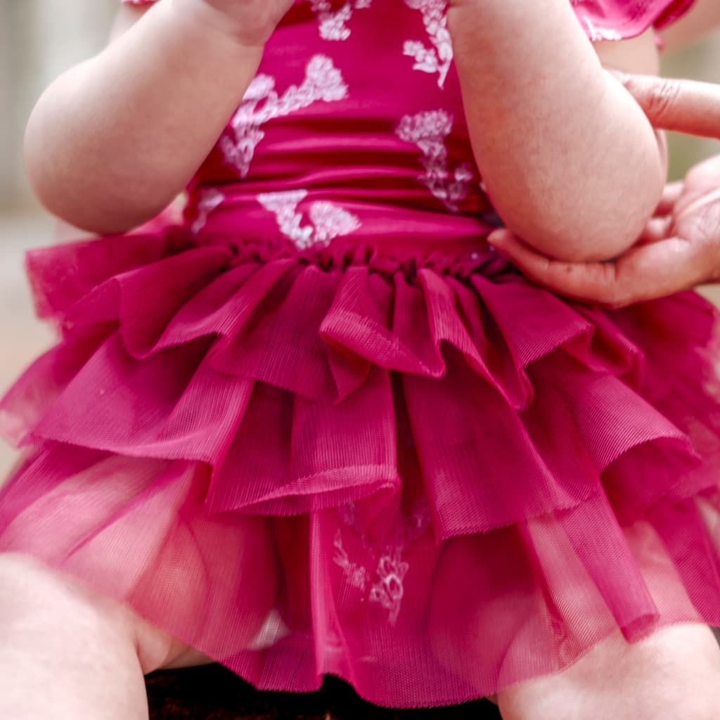 ʻŌhiʻa Lehua Flutter Sleeve Tutu Onesie