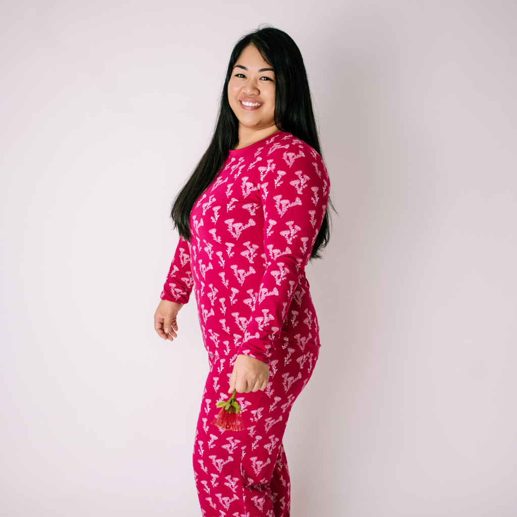 ʻŌhiʻa Lehua Women's Long Bamboo Pajamas