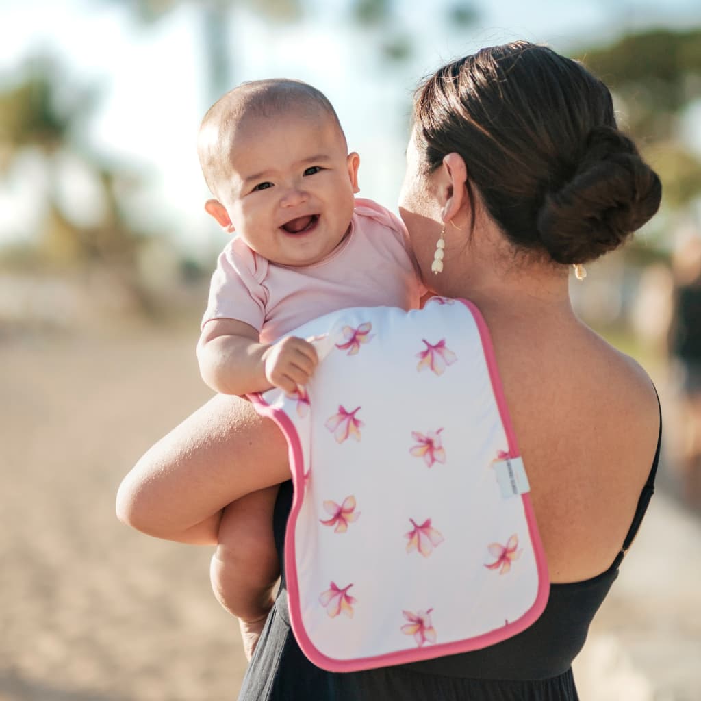 Plumeria Burp Cloth