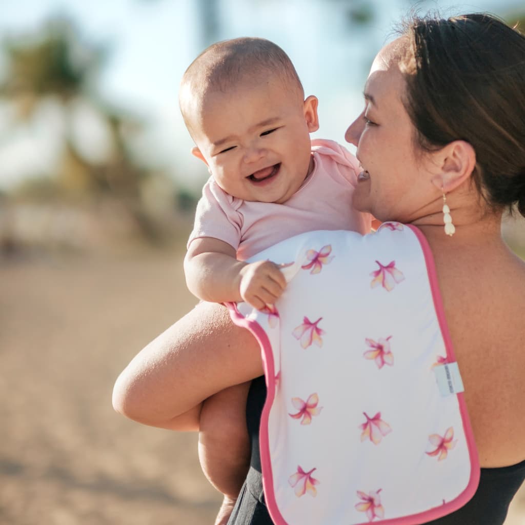 Plumeria Burp Cloth