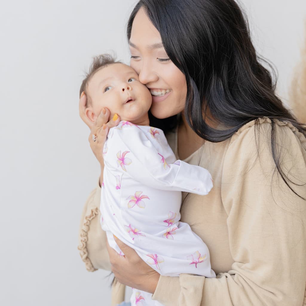 Plumeria Bamboo Layette Gown