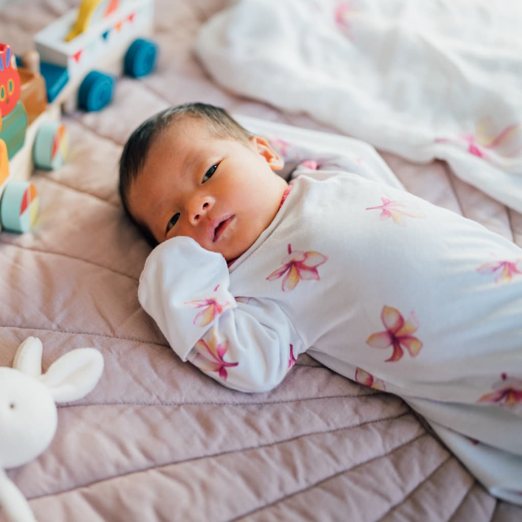 Plumeria Bamboo Layette Gown