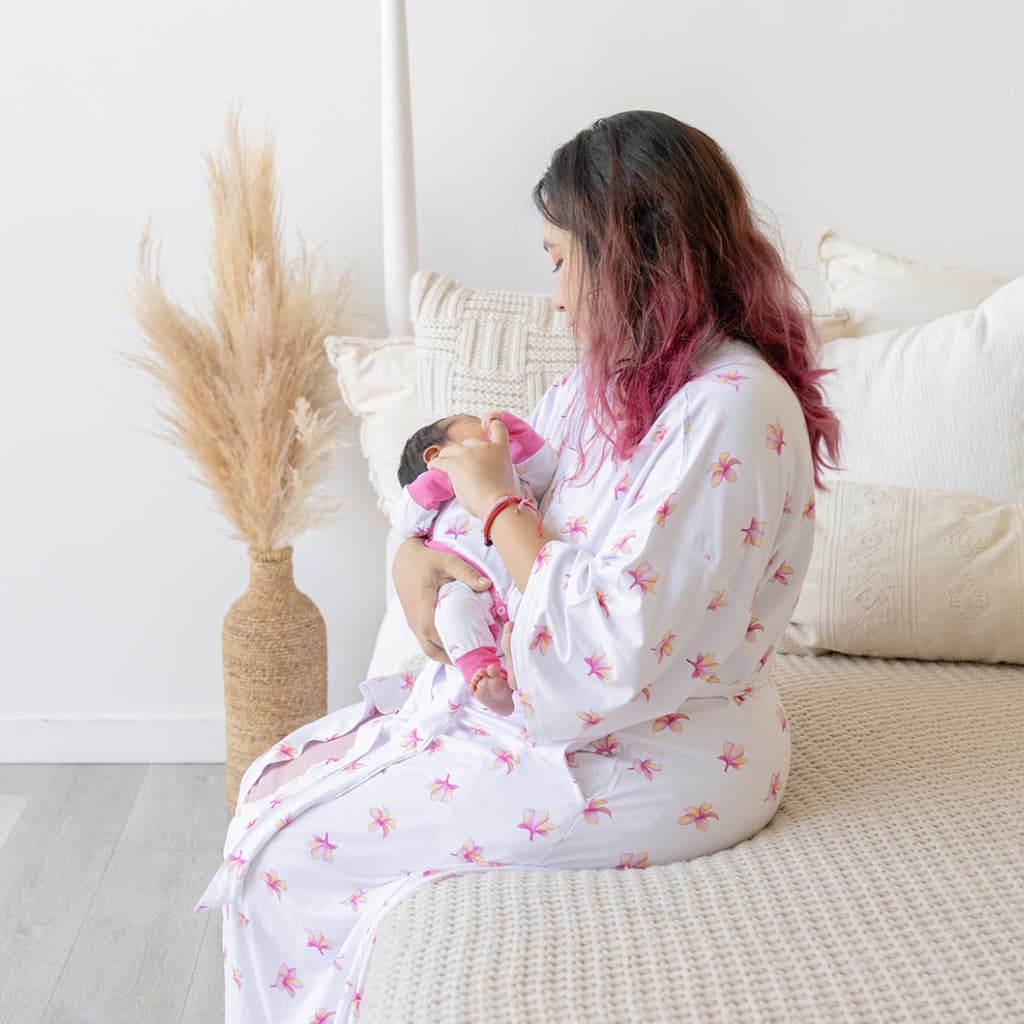 Plumeria Bamboo Mama Robe