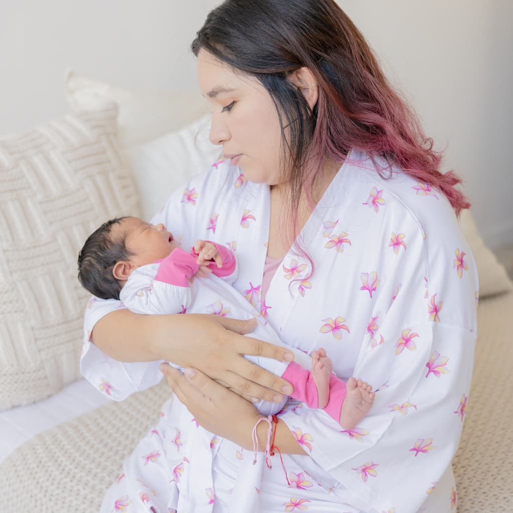 Plumeria Bamboo Mama Robe