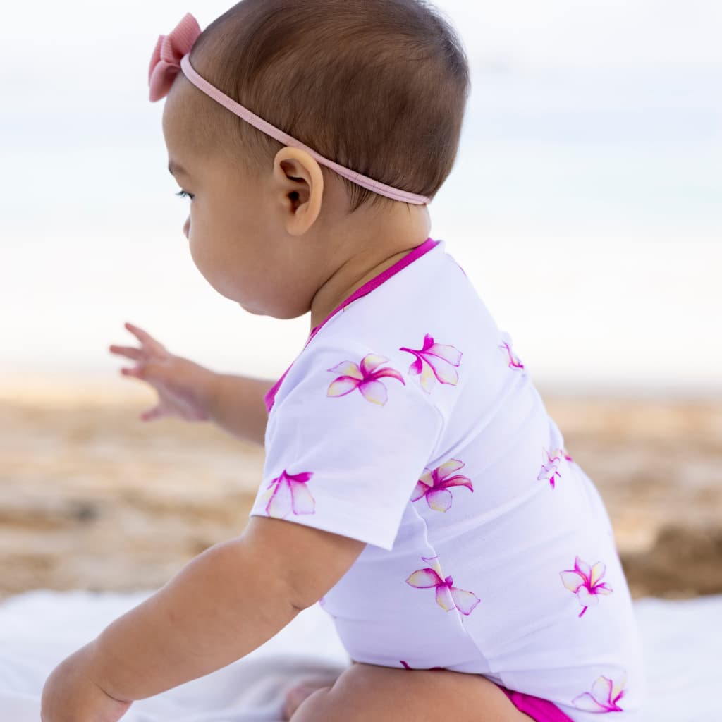 Plumeria Bamboo Onesie