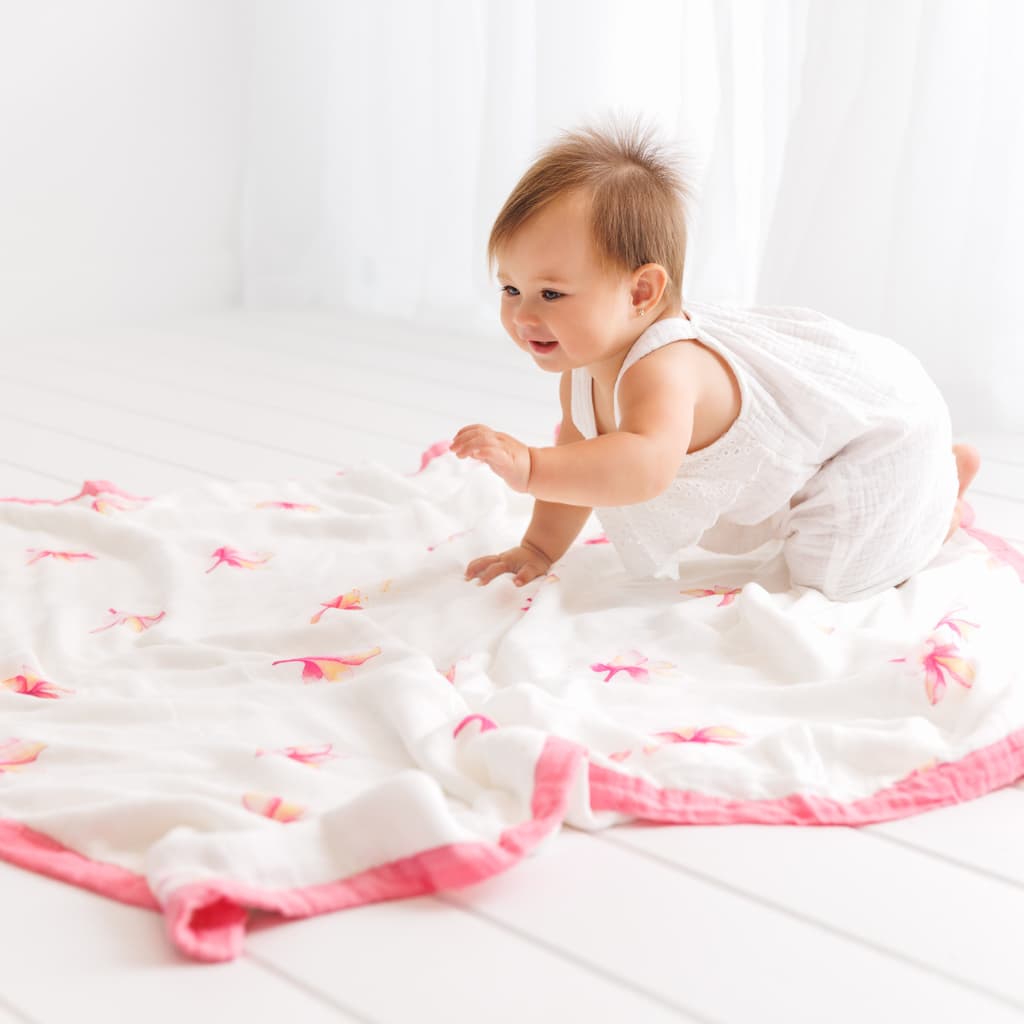 Plumeria Baby Quilt