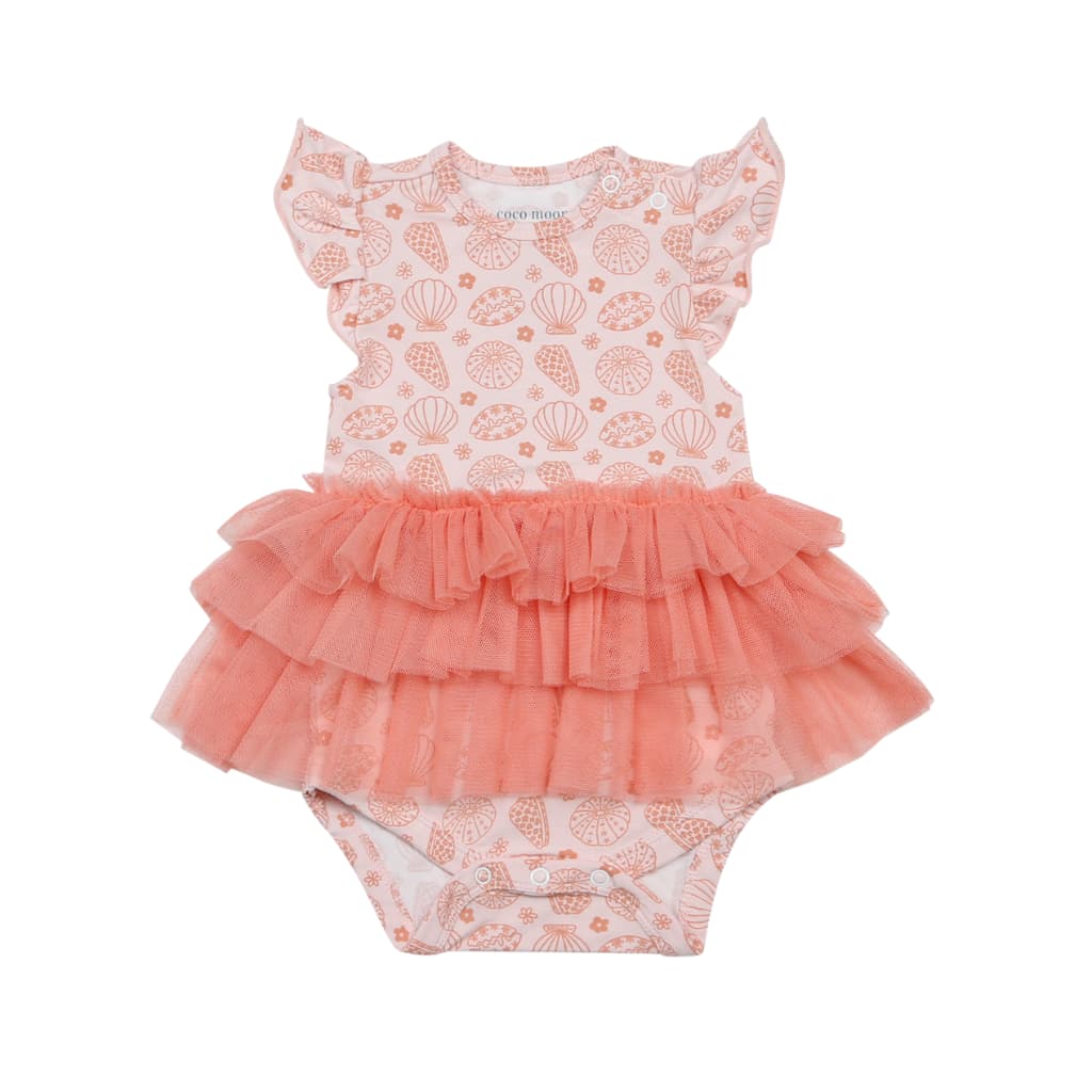 Shell-abrate Flutter Sleeve Tutu Onesie