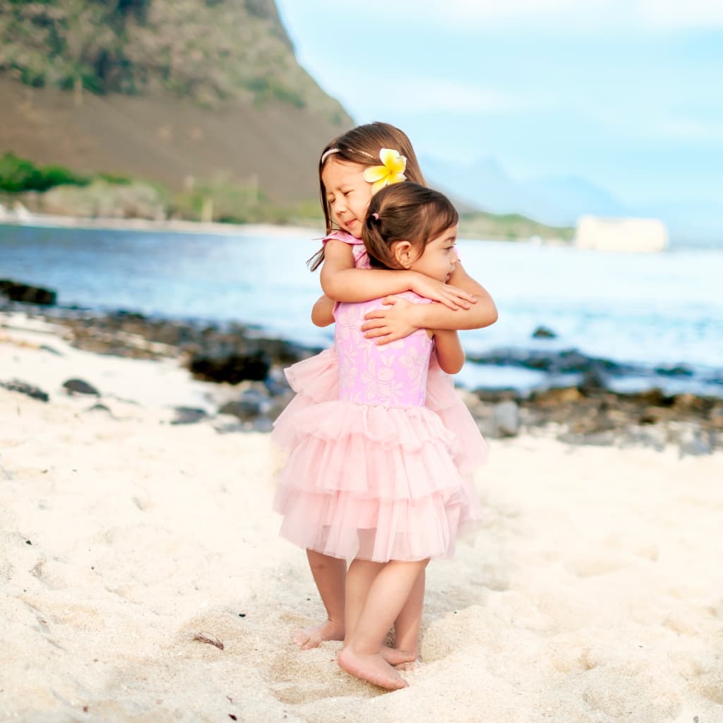 Sunrise Blooms Flutter Sleeve Tutu Dress