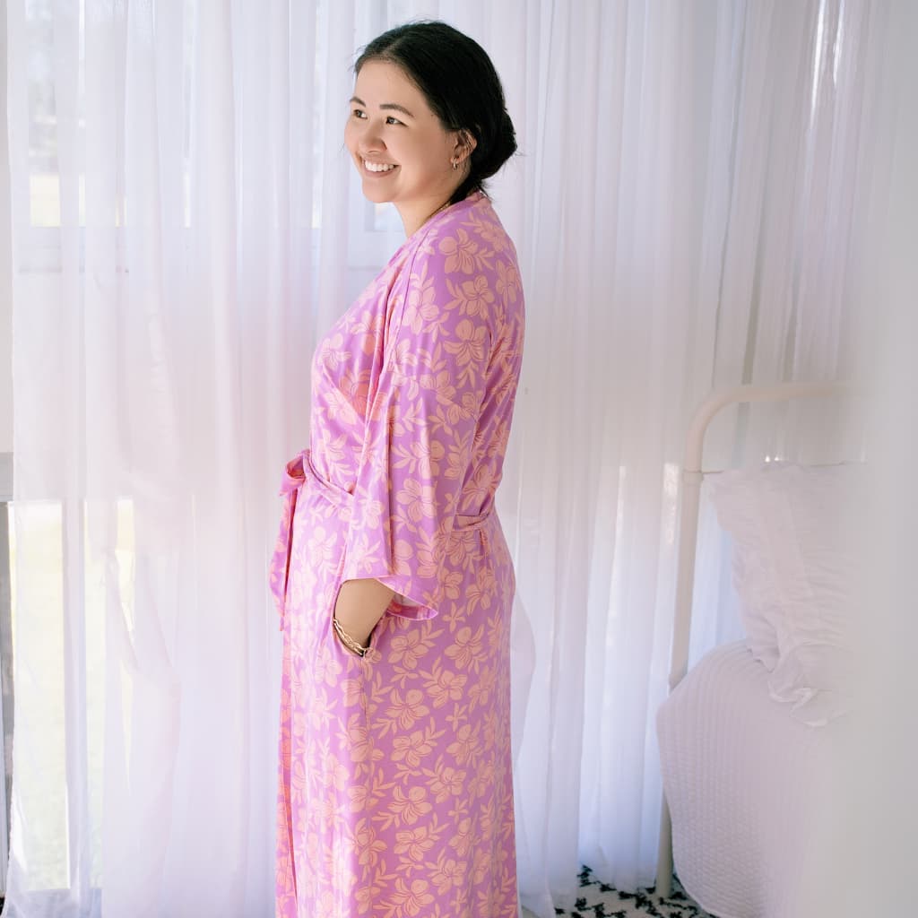 Sunrise Blooms Bamboo Mama Robe