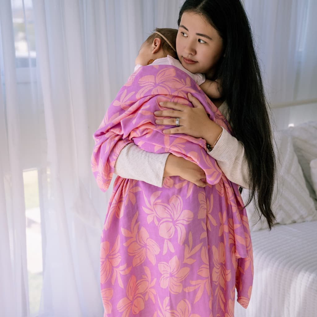 Sunrise Blooms Muslin Swaddle Blanket