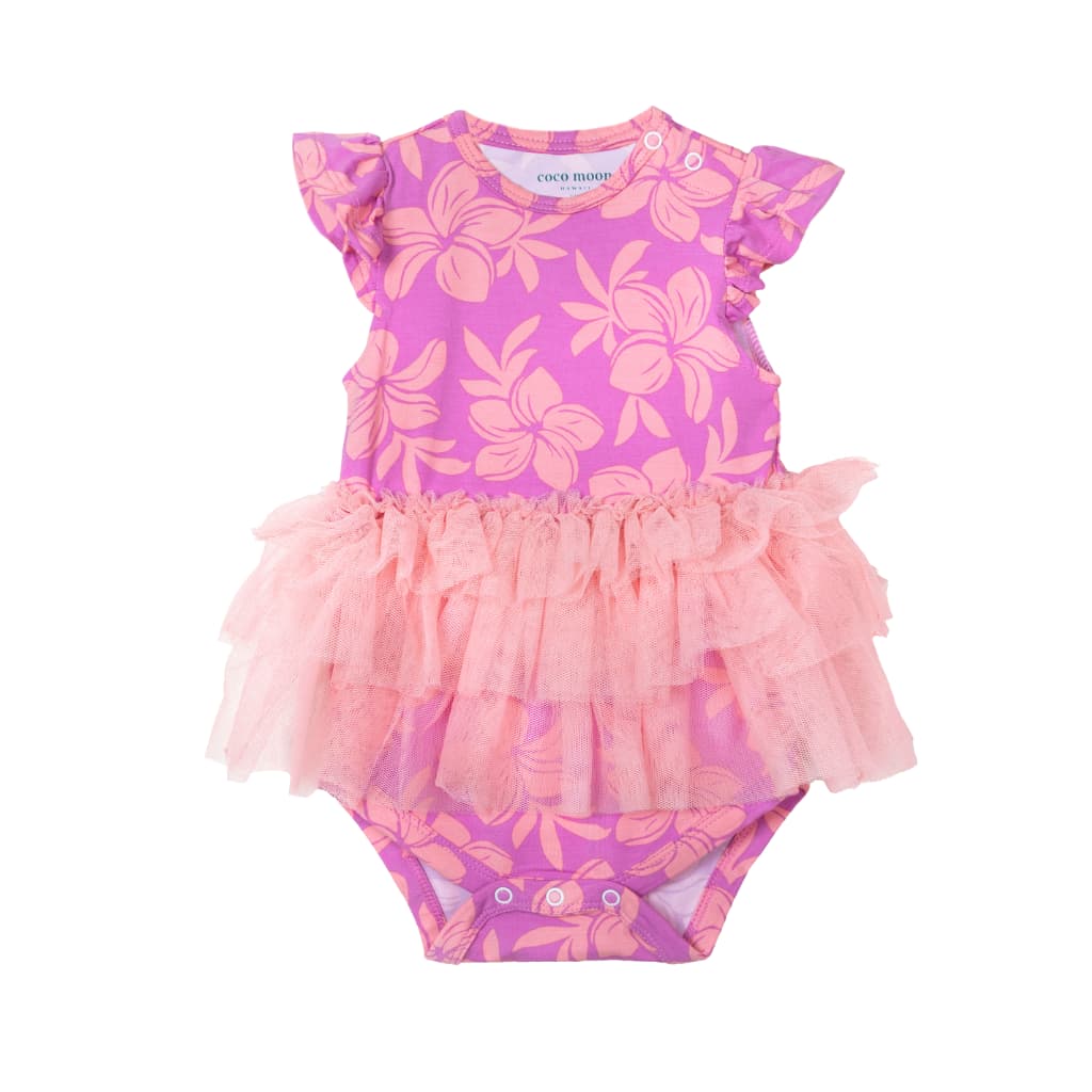 Sunrise Blooms Flutter Sleeve Tutu Onesie