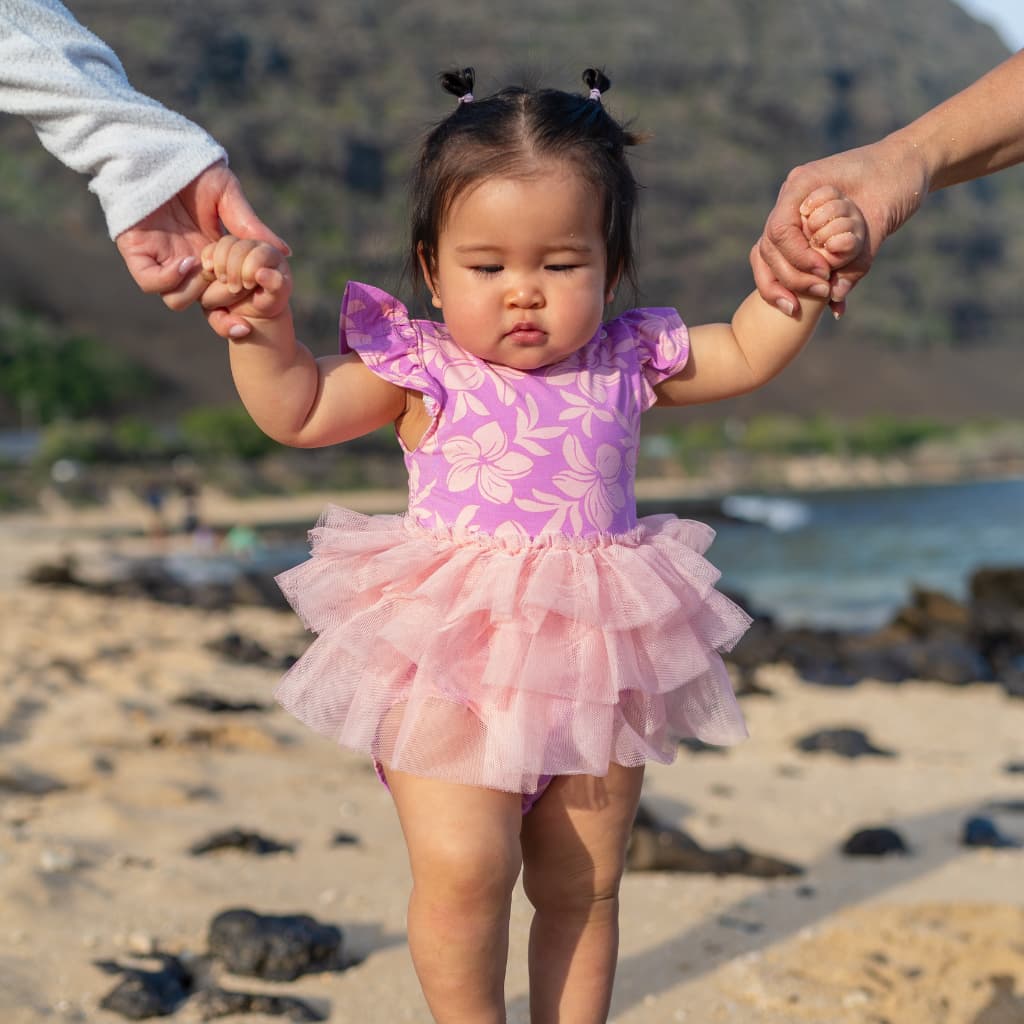 Sunrise Blooms Flutter Sleeve Tutu Onesie