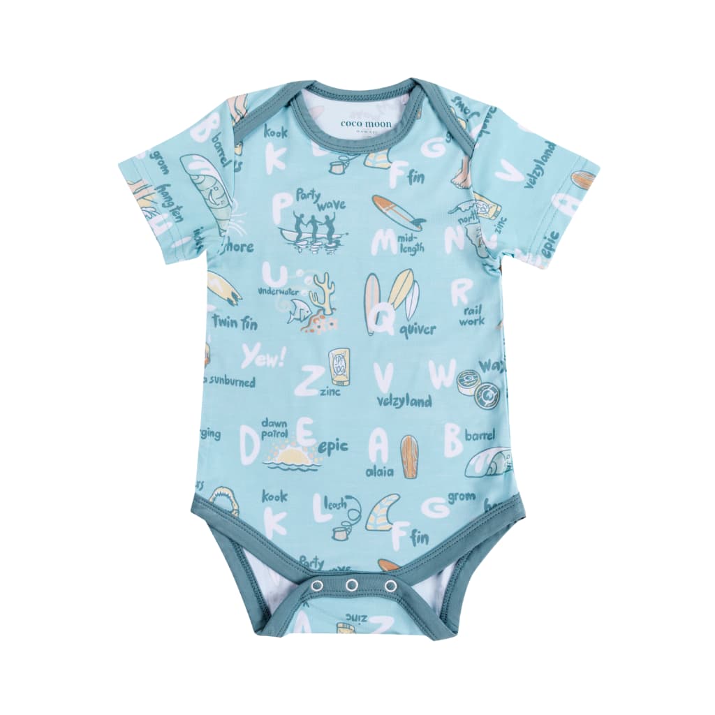 Surfing ABCs Bamboo Onesie