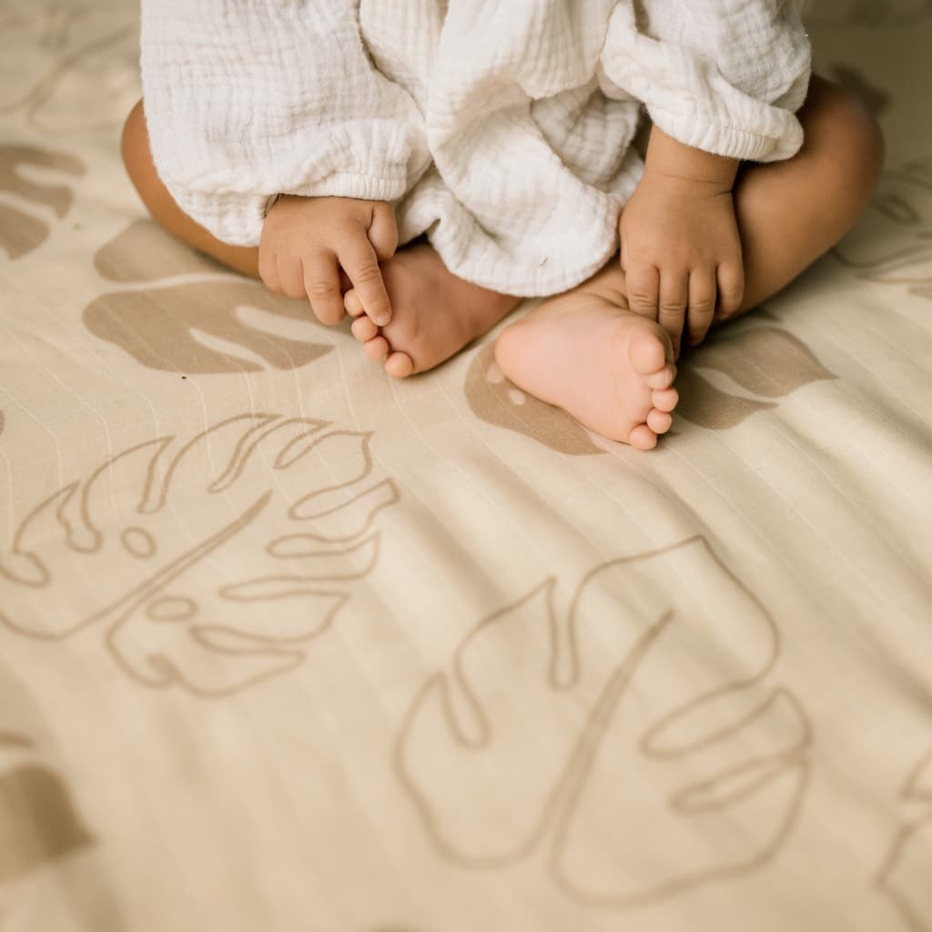 Toasted Monstera Baby Quilt