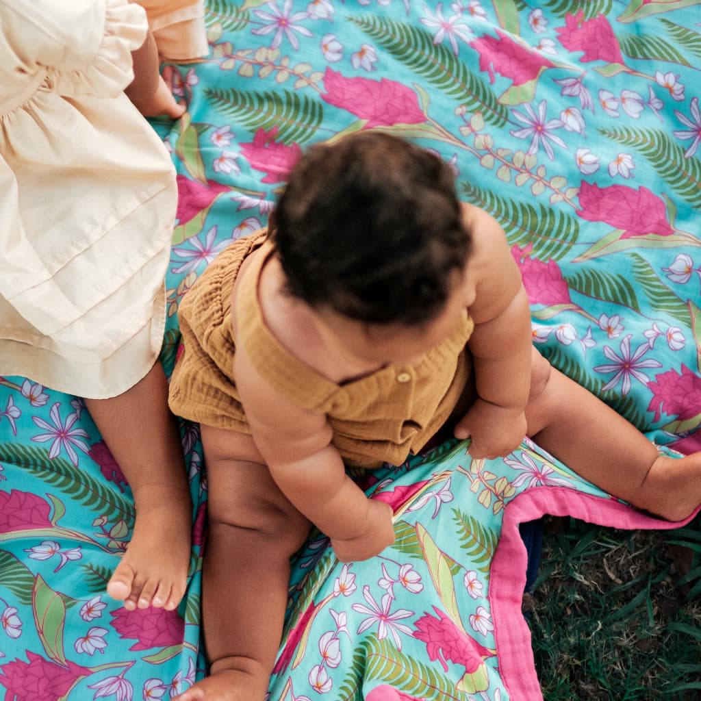 Tūtū's Garden Baby Quilt