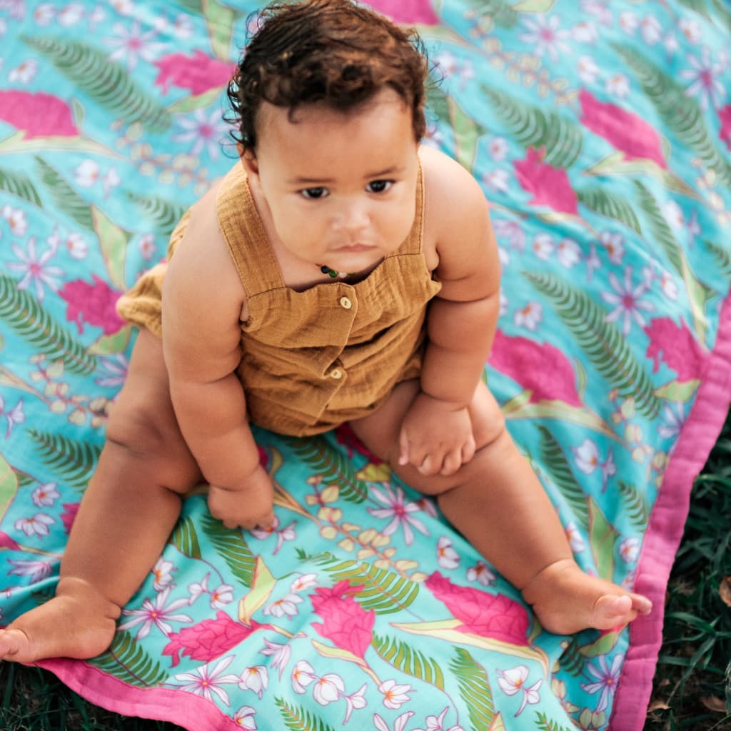 Tūtū's Garden Baby Quilt