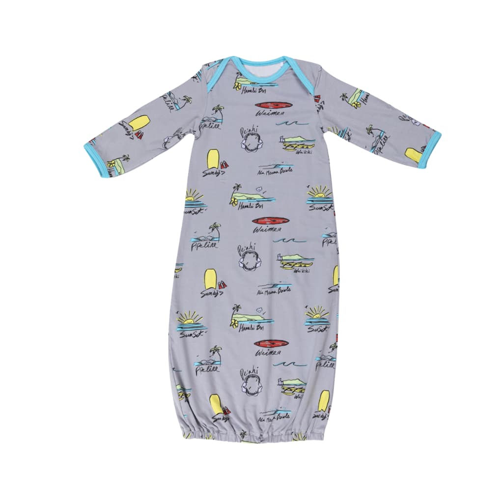 Surf Report Bamboo Layette Gown